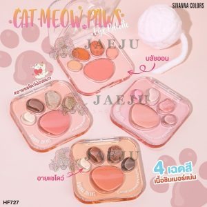 HF727 Sivanna colors cat meow paws eye palette ซีเวนน่า คัลเลอร์ส แคท เมียว 1.1gx4pcs