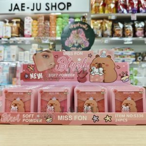 S336 Miss fon blush soft powder ปัดแก้ม3ช่อง 24pcs