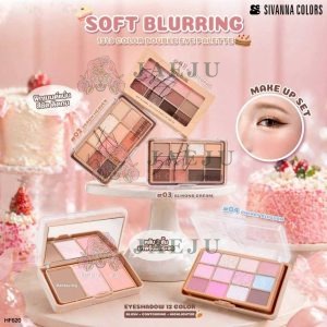 HF620-04 Sivanna colors soft blurring 12/3 color double eye palette 10.5g.