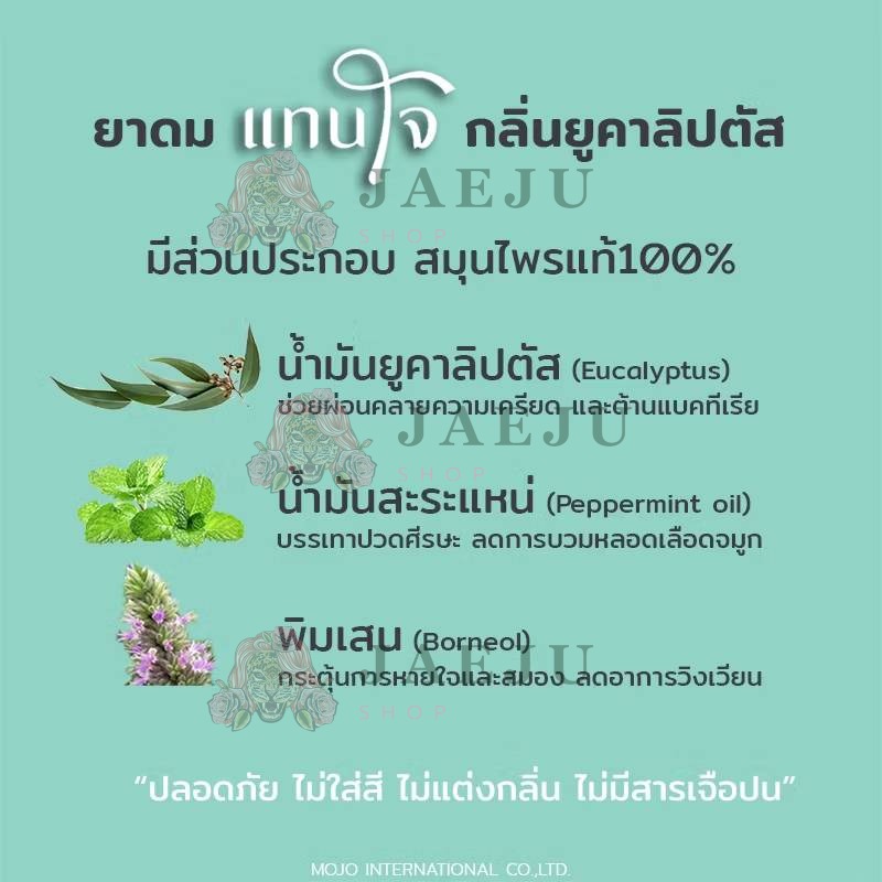 TAN jai brand inhaller eucalyptus scent ยาดมตราแทนใจ box24pcs x5g - Image 10