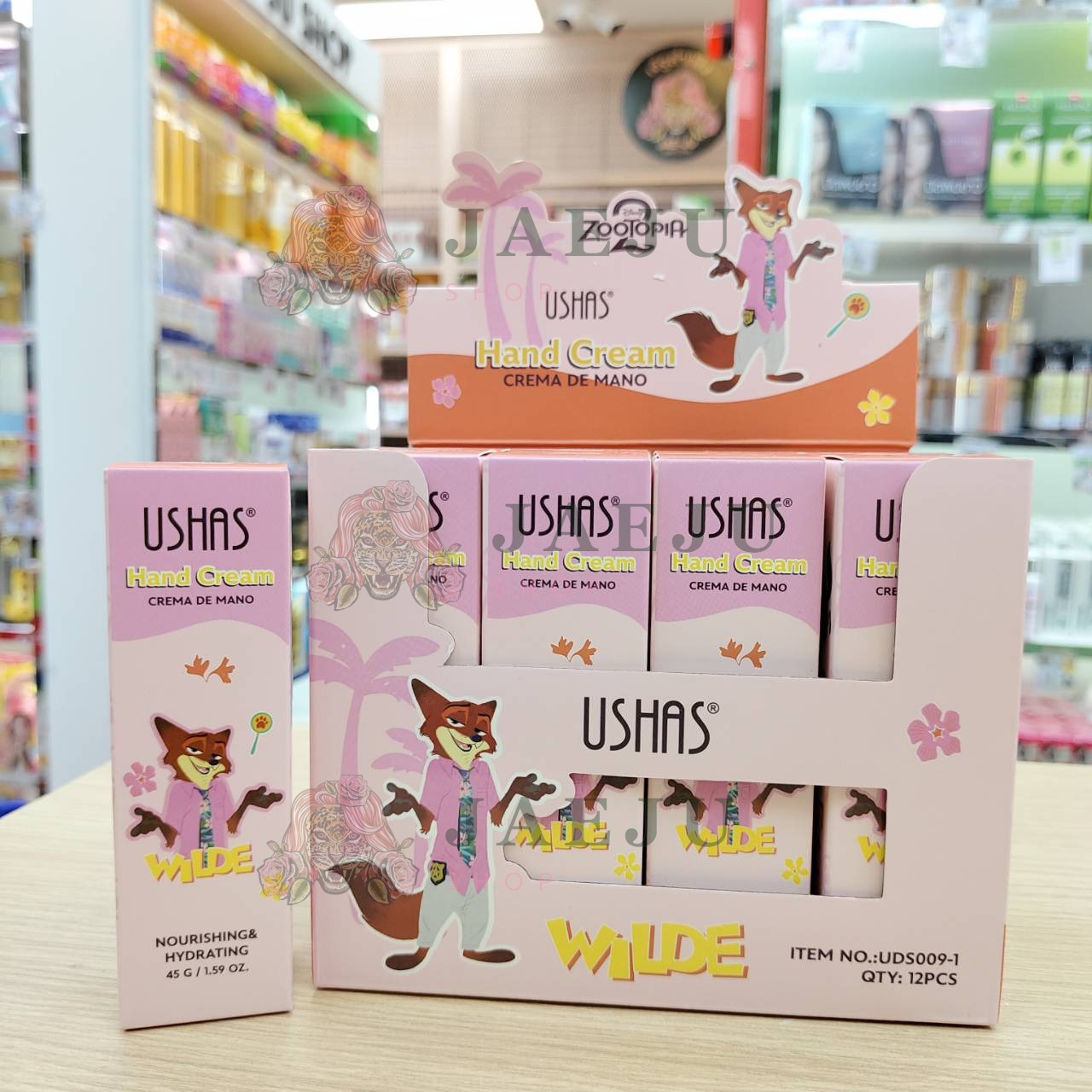 ushas hand cream crema de mano ยูสซาส แฮนด์ครีม สีชมพู 45g - Image 3