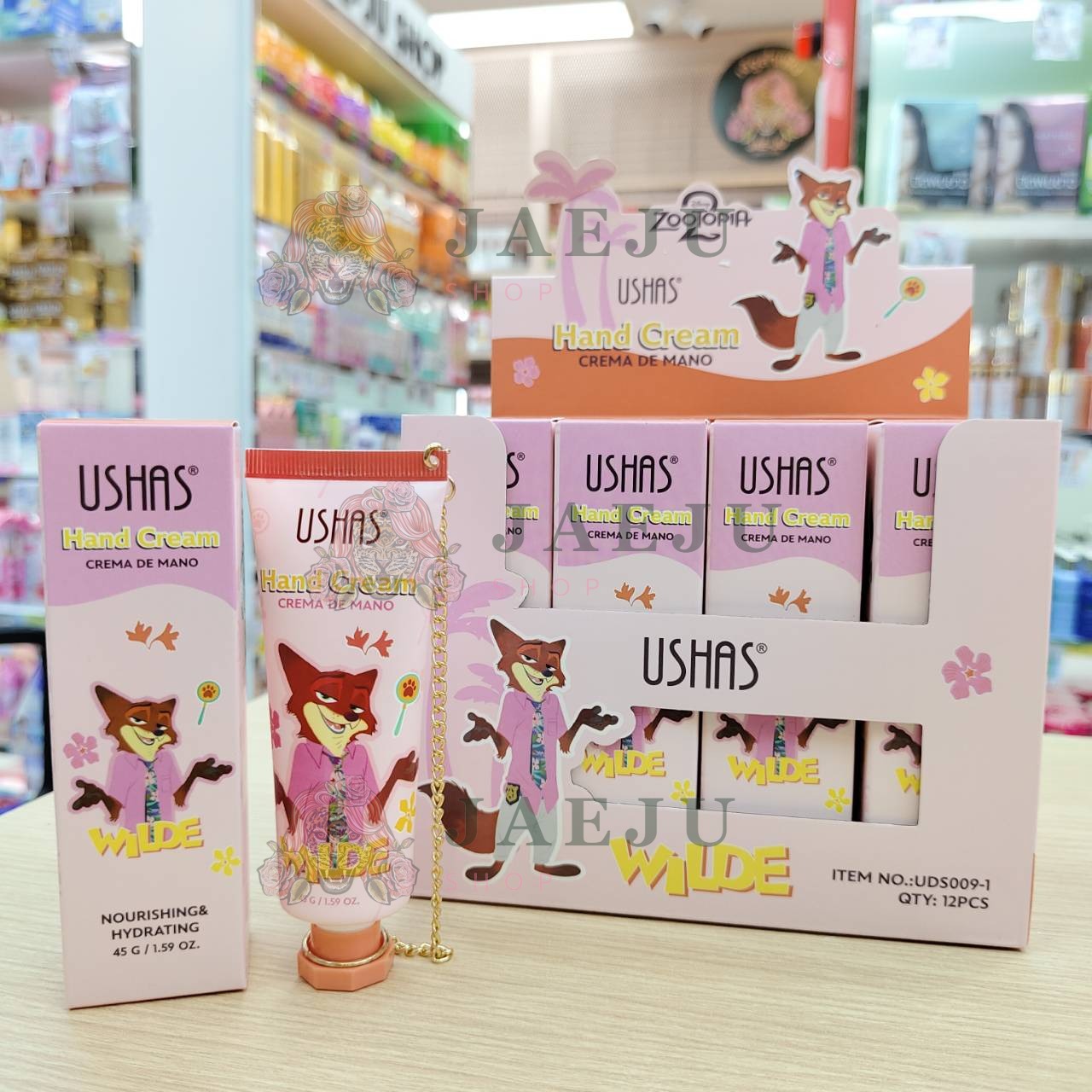 ushas hand cream crema de mano ยูสซาส แฮนด์ครีม สีชมพู 45g - Image 4