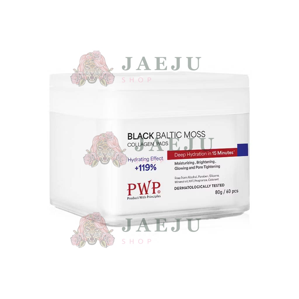 PWP Black baltic moss collagen pads พี ดับบลิว พี แบล็ก บัลติก มอส คอลลาเจน แพด 180gx60pads - Image 8