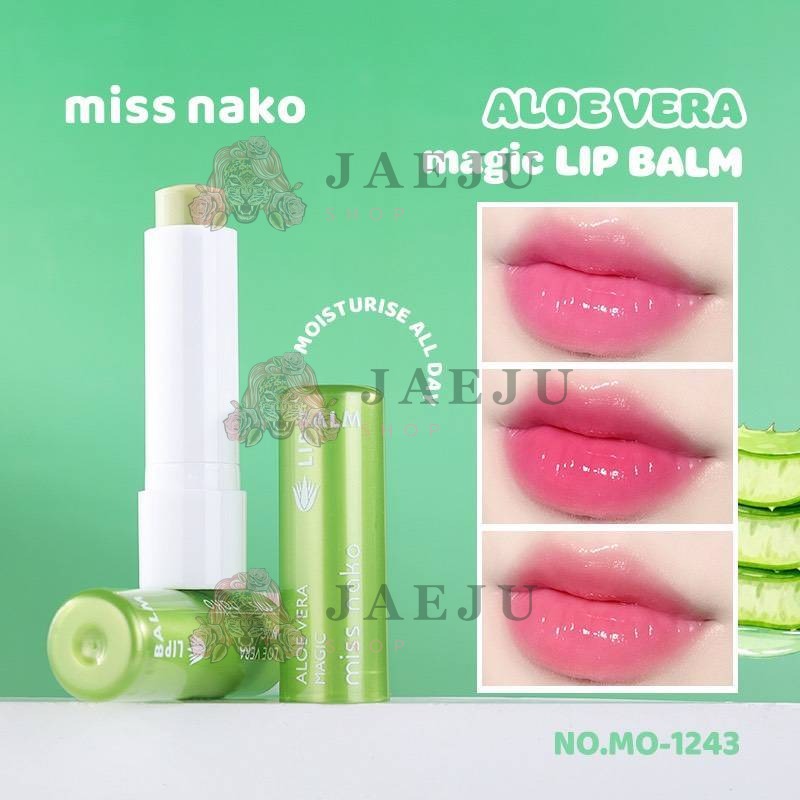 MO-1243 Miss nako aloe vera magic lip balm มิส นาโกะ เมจิ ลิปบาล์ม 4.4g - Image 6