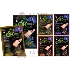 OK Herbal color care shampoo โอเค เฮอเบิล แชมพูปิดผมขาว 30mlx12pcs