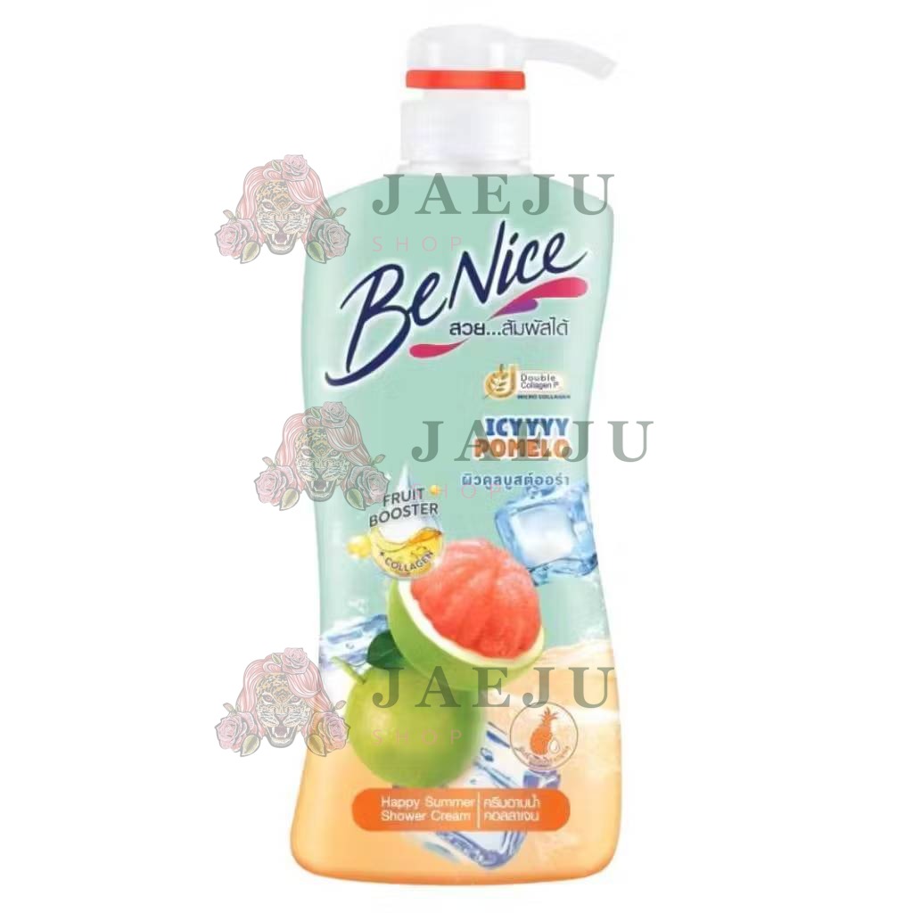 Benice icy pomelo shower cream บีไนซ์ แฮปปี้ ซัมเมอร์ ไอซี่ โพเมโล ชาวเวอร์ ครีม 400ml - Image 4