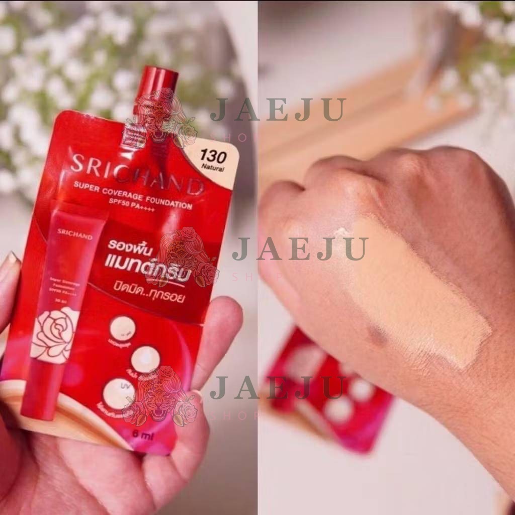Srichand super coverage always matte foundation ศรีจันทร์ ซูเปอร์ คัฟเวอเรจ ออเวส์ แมทต์ spf 50+pa+++ 6ml - Image 14