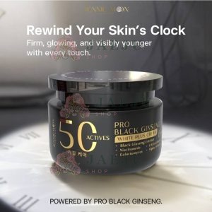 Jennie Moon Pro black ginseng nani white plus cream เจนนี่ มูน โปร แบล็ค จินเส็ง ไวท์ พลัส ครีม 250g