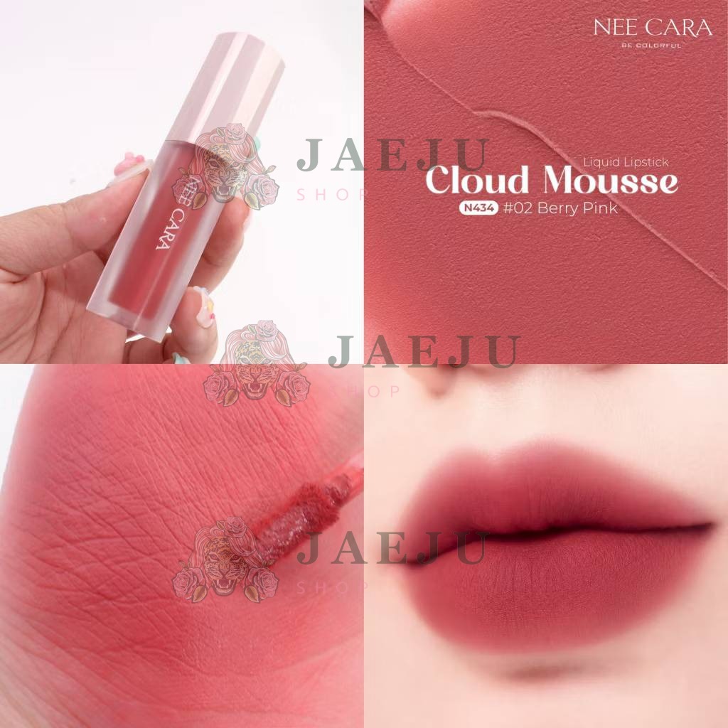 N434 Nee cara cloud mousse liquid lipstick นีคาร่า คลาวด์ มูสลิปสติก 3g - Image 11