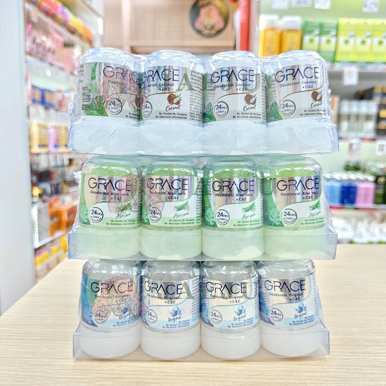 GRACE deodorant +C&E เกรซ ดีโอโตแรนท์ 50gx12pcs - Image 2