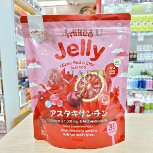 Mikeo jelly red c zinc asta Q10 มิเกว เจลลี่ เรดซี ซิงค์ 450gx30sachets