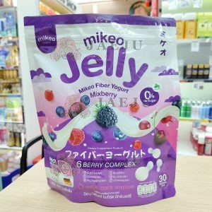 Mikeo jelly fiber yogurt mixberry 0% no sugar มิเกว เจลลี่ ไฟเบอร์ โยเกิร์ต มิกซ์ 450gx30sachets