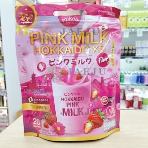 Mikeo pink milk hokkaido xs fiber มิเกว พิ้งค์ มิลค์ นมชมพู 200gx20sachets