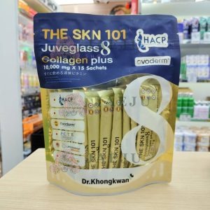 Dr.Khongkwan the skn 101 juveglass8 collagen plus 10,000 x15 sachets ดร.ของขวัญ สีทอง