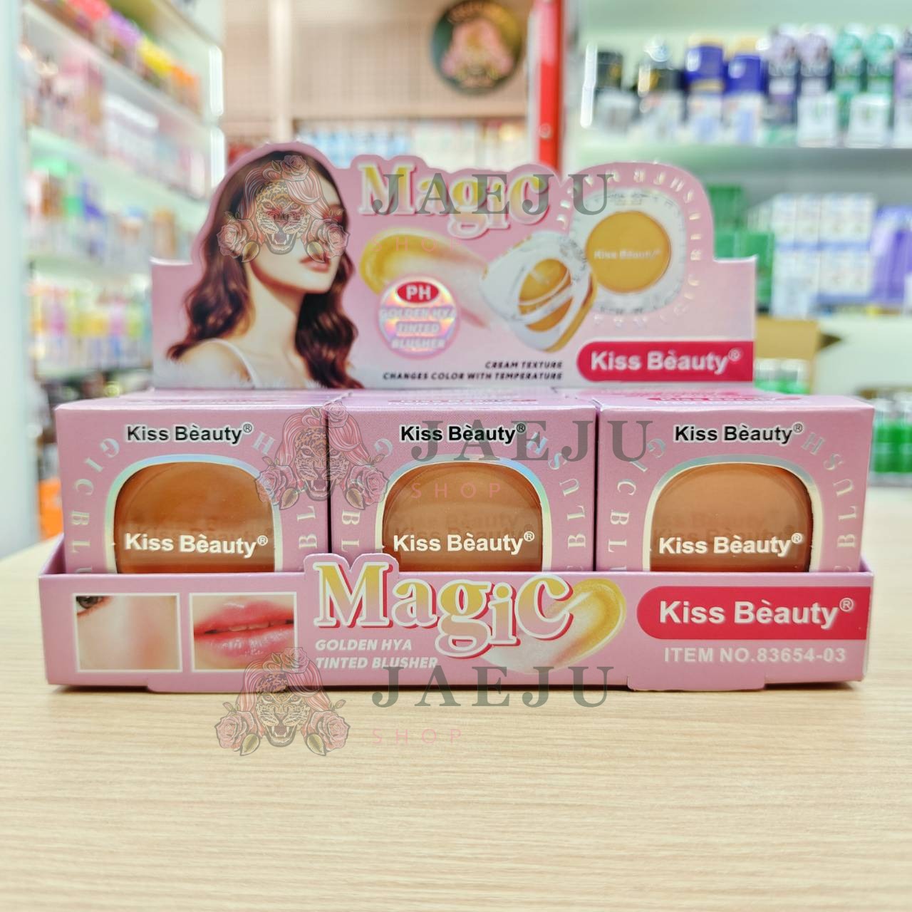 83654-03 Kiss beauty magic ph gloden hya tinted blusher คิสบิวตี้ เมจิก บลัชเชอร์ 5g/x12pcs