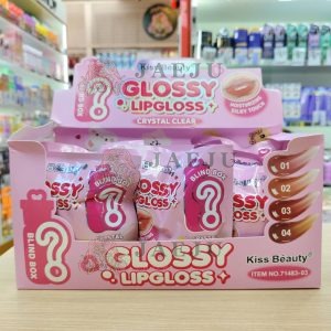 71483-03 Kiss beauty glossy lipgloss crystal clear คิสบิวตี้ คริสตัล เคลียร์ กลอสซี่ ลิปจุ่ม 3ml/x12pcs