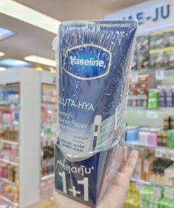 Vaseline healthy bright gluta-hya serum burst lotion overnight radiance repair วาสลีน เฮลธี้ ไบร์ท กลูต้า-ไฮยา เซรั่ม เบิสท์ โลชั่น โอเวอร์ไนท์ เรเดียนซ์ รีแพร์ หลอดน้ำเงิน