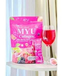 MYU collagen mix berry vit c plus มายยู คอลลาเจน มิกซ์เบอร์รี่ วิตซี พลัส ผลิตภัณฑ์เสริมอาหาร 12gx10pcs
