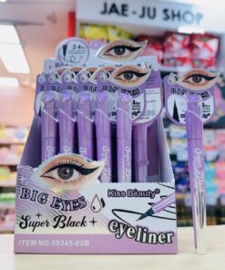 NO.59345-03B kiss beauty super black waterproof eyeliner 1ml.