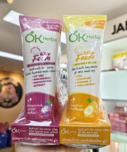 OK herbal spot remover & rodiance โฟมล้างหน้า โอเค เฮอเบิล 125gx3pcs