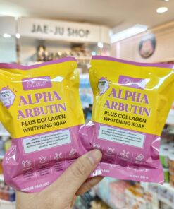 Perfect skin lady alpha arbutin plus collagen whitening soap 80g.