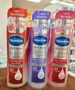 Vaseline body wash smooth glow วาสลีน  ครีมอาบน้ำ 3สูตร 425ml.