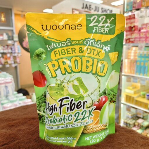Woonae 22x fiber&dtx probio โปรไบโอ ไฟเบอร์ แอนด์ ดีทีเอ็กซ์  20gx10pcs
