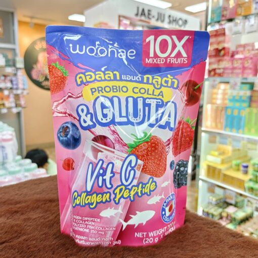 Woonae probio colla&gluta vit c collagen peptide 20gx10pcs