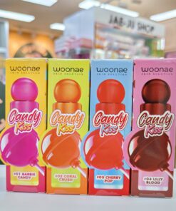 Woonae candy kiss glazzing lip วูเน่ แคนดี้ คิส เกลซซิ่ง ลิป3g.