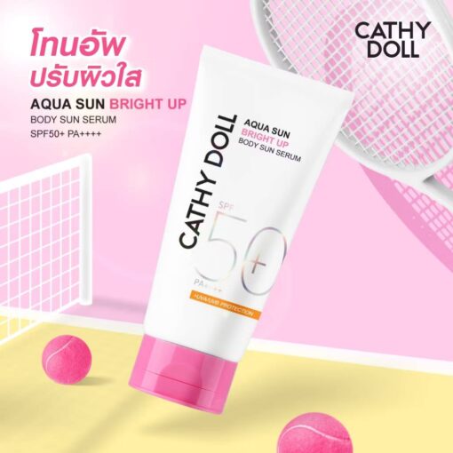 Cathy doll aqua bright up body sun serumspf50+pa+++ 140ml.(Pink)