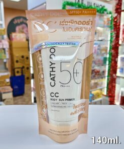 Cathy doll cc body sun primer spf50+ pa++++ เคที่ดอลล์ ซีซีบอดี้ซันไพรเมอร์ ไลท์ไอวอรี่ # light ivory 140ml.