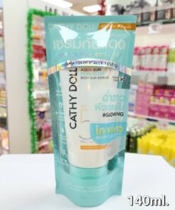 Cathy doll aqua sun pdrn glow body sun serum spf50+pa++++ เคที่ดอลล์ อควาซันพีดีอาร์เอ็นโกลว์บอดี้เซรั่ม 140ml.