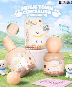 HF852 Sivanna colors magic town concealing foundation ซีเวนน่า คัลเลอร์ส ทาวน์ คอนซีลลิ่ง ฟาวเดชั่น 38ml.