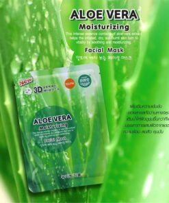 Jl004As EAST SKIN Aloe vera moisturizing 3D facial mask อิส-สกิน มาส์ค ว่านหาง 38mlx10pcs