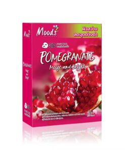 MO060P moods pomegranate moist and bright 3d facial mask มูดส์ มาส์ค ทับทิม 38mlx10pcs