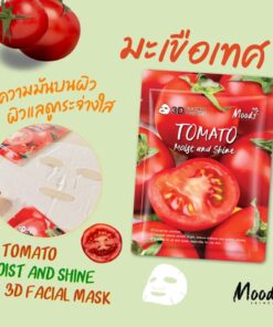 MO060T Moods tomato moist&Shire มูดส์ โทเมโท้ มอยซ์ แอนด์ ไซน์ ทรีดี เฟเชียล มาส์ก 38mlx10pcs