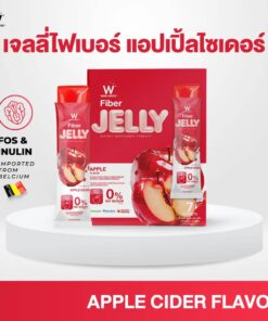 W Wink white fiber jelly appel cider ดับเบิ้ลยู ไฟเบอร์ เจลลี่ แอปเปิ้ล ไชเดอร์ ผลิตภัณฑ์เสริมอาหาร 25gx5pcs