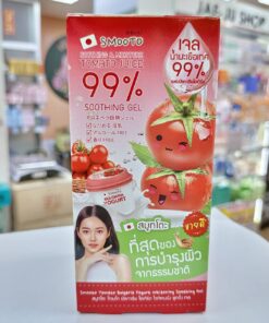 Smooto tomato bulgaria yogurt whitening soothing gel. สมูทโตะ โทเมโท บัลกาเรีย โยเกิร์ต ไวท์เทนนิ่ง ซูทติ้ง เจล 40gx6pcs