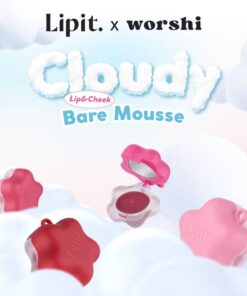 Lipit.x worshi cloudy lip&cheek bare mousse ลิปอิท เอ็กซ์วอชิ เคลาดี้ลิปแอนด์ชีคแบร์มูส 4.5g