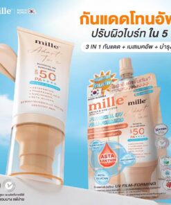 Mille adapt tone physical uv sunscreen spf50+pa+++ มิลเล่ อเดป โทน ฟิซิคอล ยูวี ซันสกรีน 6gx6pcs