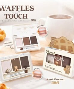 Sivanna colors waffles soft touch 3in1 ซีเวนน่า คัลเลอร์ส วาฟเฟิล ซอฟท์ ทัช อายบราวส์ แอนด์ แชโดว์ 13x3g