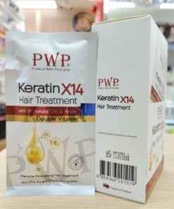 PWP Keratin x14 Hair Treatment พี ดับบลิว พี เคราติน เอ็กซ์โฟร์ทืน แฮร์ ทรีทเม้นท์ 30gx6pcs