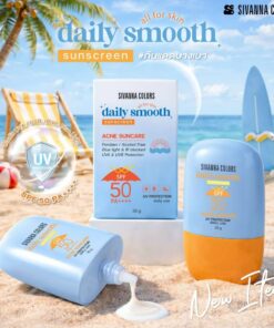HF401 Sivanna colors daily smooth sunscreen ซีเวนน่า คัลเลอร์ส เดลี่ สมูธ ซันสกรีน spf 50 pa++++ 30g.