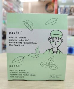 Pastel brand pocket lnhaler mint tea scent กลิ่นชามินต์ 1.5gx12pcs
