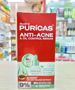 Puricas anti-acne & oil control serum เซรั่มบำรุงผิวหน้าสำหรับคนเป็นสิว 7mlx6pcs