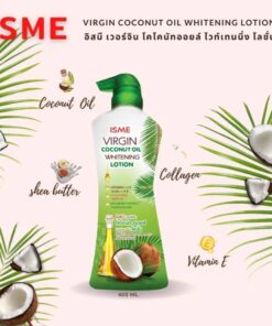 ISME virgin coconut oil whitening lotion อิสมี เวอร์จิน โคโคนัท ออยล์ ไวท์เทนนิ่ง โลชั่น 400ml
