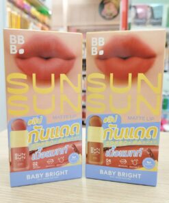Baby bright sunsun matte lip เบบี้ไบร์ท ซันซันแมทท์ลิปกล่อง spf50+pa+++ 2gx6pcs