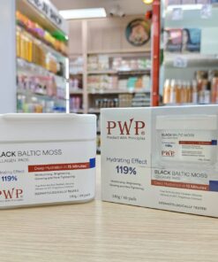 PWP Black baltic moss collagen pads พี ดับบลิว พี แบล็ก บัลติก มอส คอลลาเจน แพด 180gx60pads