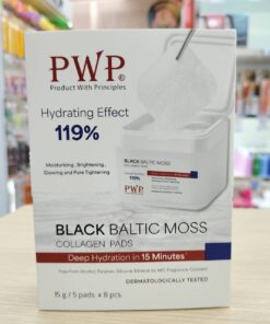 PWP black baltic moss collagen pads พี ดับบลิว พี แบล็ก บัลติก มอส คอลลาเจน แพด 15g/6padsx8pcs