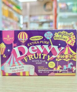 premium extra pure dewy fruity soap พรีเมี่ยม เอ็กซ์ตร้า เพียว ดิวอี้ ฟรุตตี้ ไวท์ พลีส โซป 70g